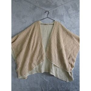 Boyne Valley Weavers Handcrafted Ireland Wool Blend Plaid Poncho Cape Wrap Cover